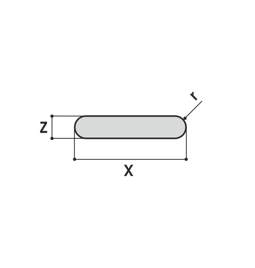 Aluveneta BPA80X8 Barre piatte arrotondate