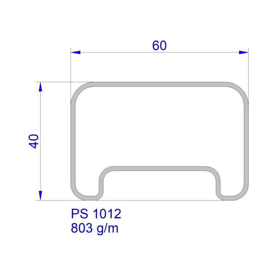 Aluveneta PS1012 Profili per parapetti corrimano e recinzioni