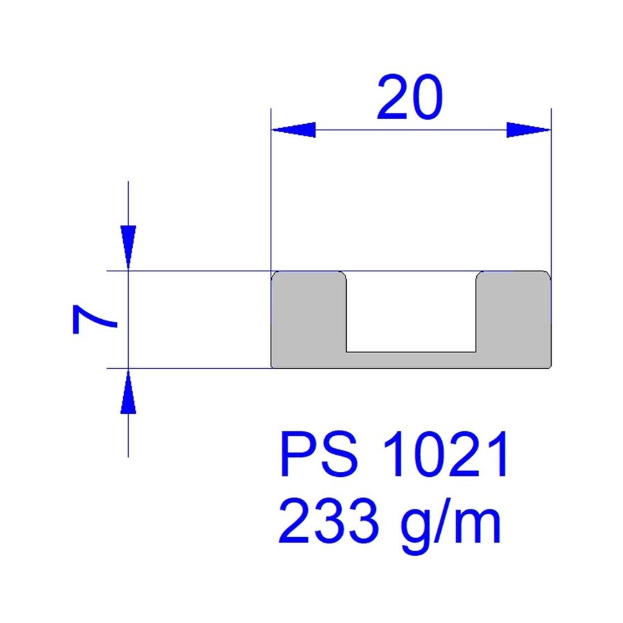 Aluveneta PS1021 Profili per scorrevoli