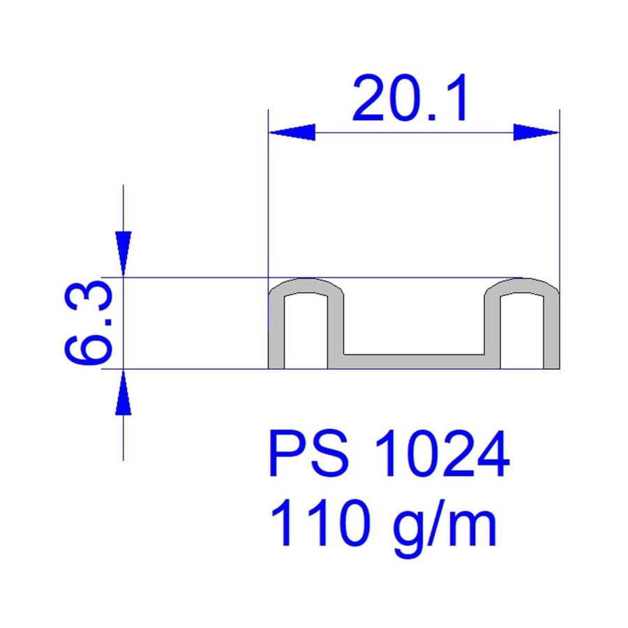 Aluveneta PS1024 Profili per scorrevoli