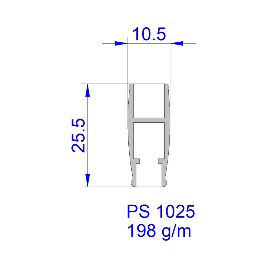 Aluveneta PS1025 Profili per scorrevoli
