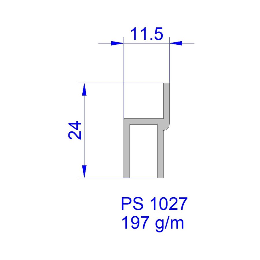 Aluveneta PS1027 Profili per scorrevoli