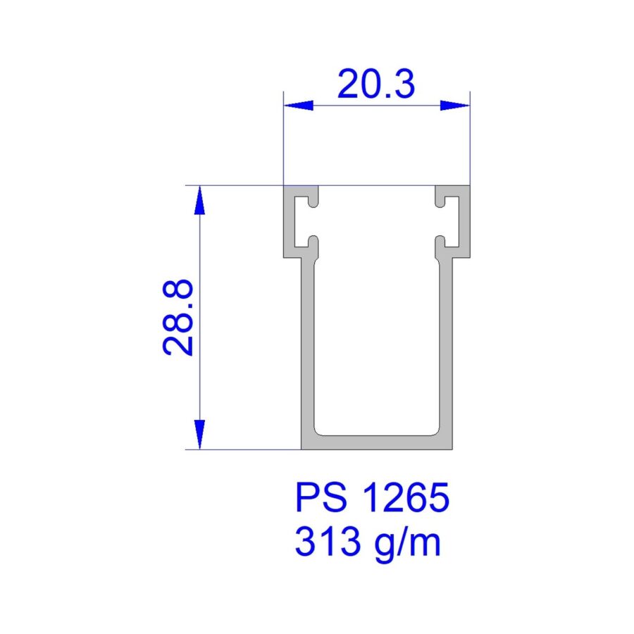 Aluveneta PS1265 Profili per tapparelle e guide