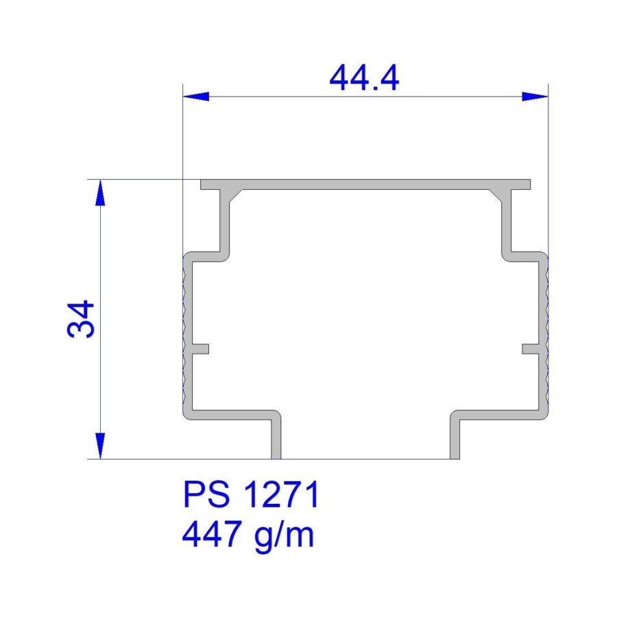 Aluveneta PS1271 Profili per tende interne
