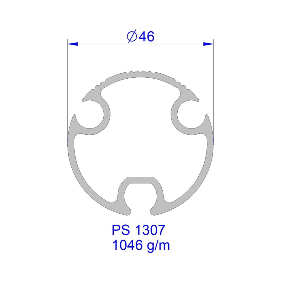 Aluveneta PS1307 Profili per frontali e fondali