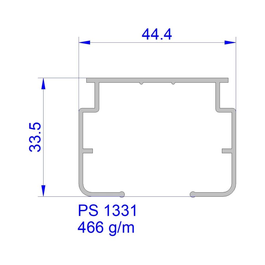 Aluveneta PS1331 Profili per tende interne