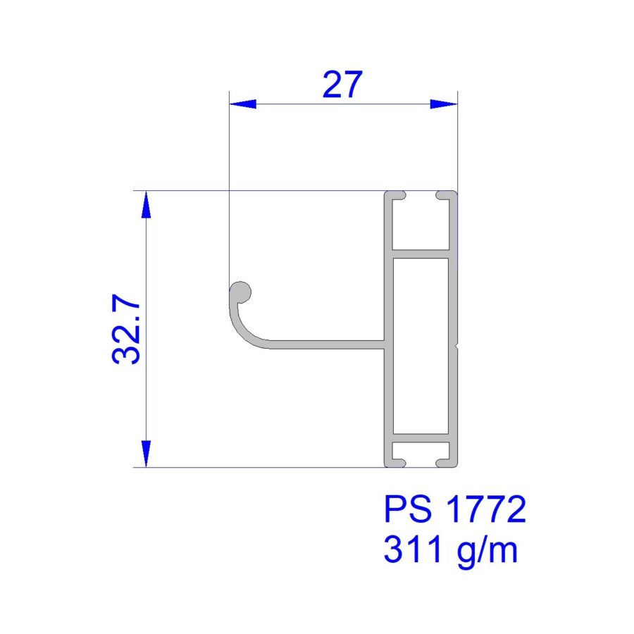 Aluveneta PS1772 Profili per maniglie e guide