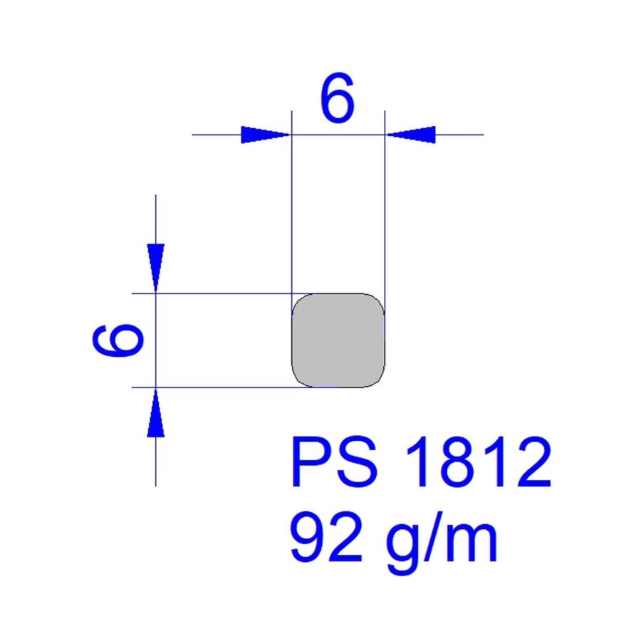 Aluveneta PS1812 Profili per tende interne