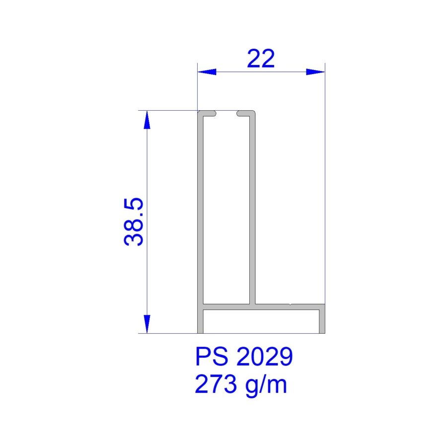 Aluveneta PS2029 Profili per maniglie e guide