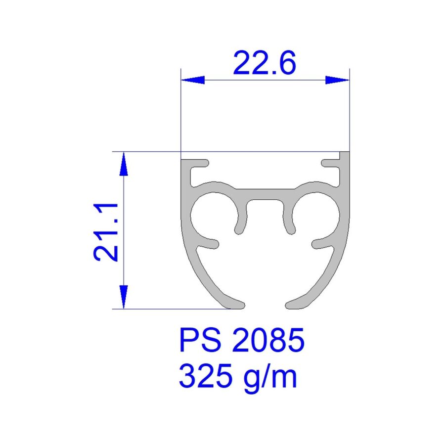 Aluveneta PS2085 Profili per tende interne