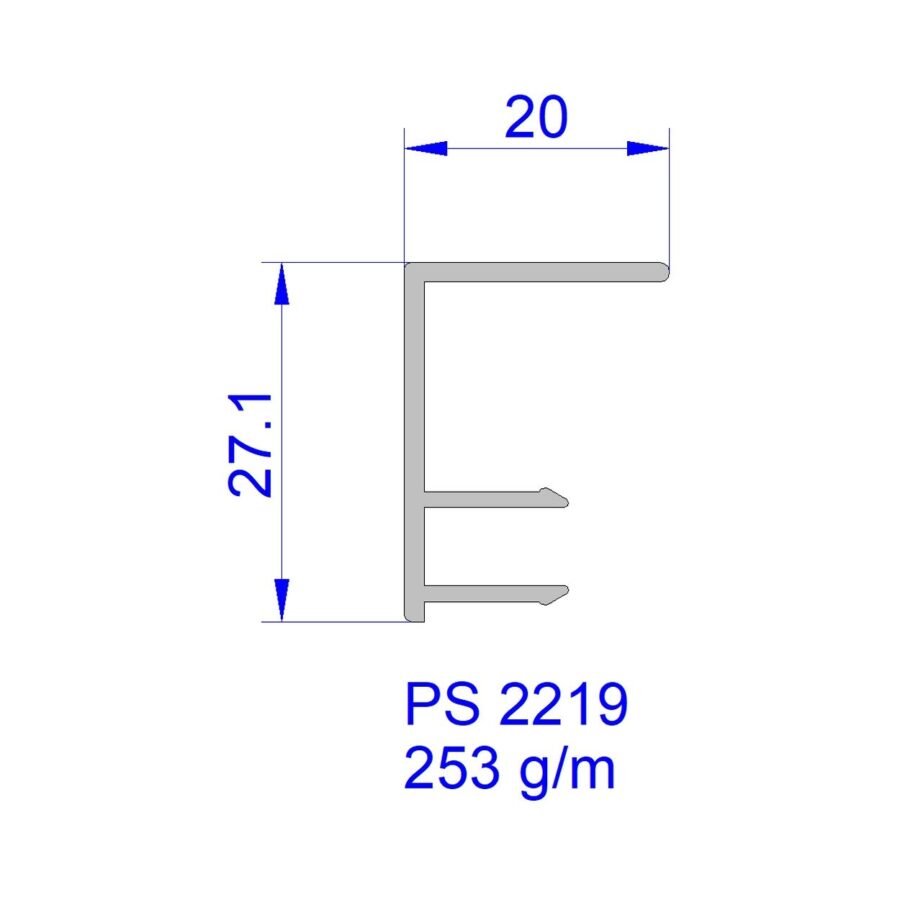 Aluveneta PS2219 Profili per insegne