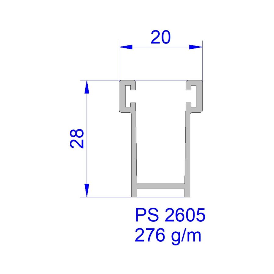 Aluveneta PS2605 Profili per tapparelle e guide