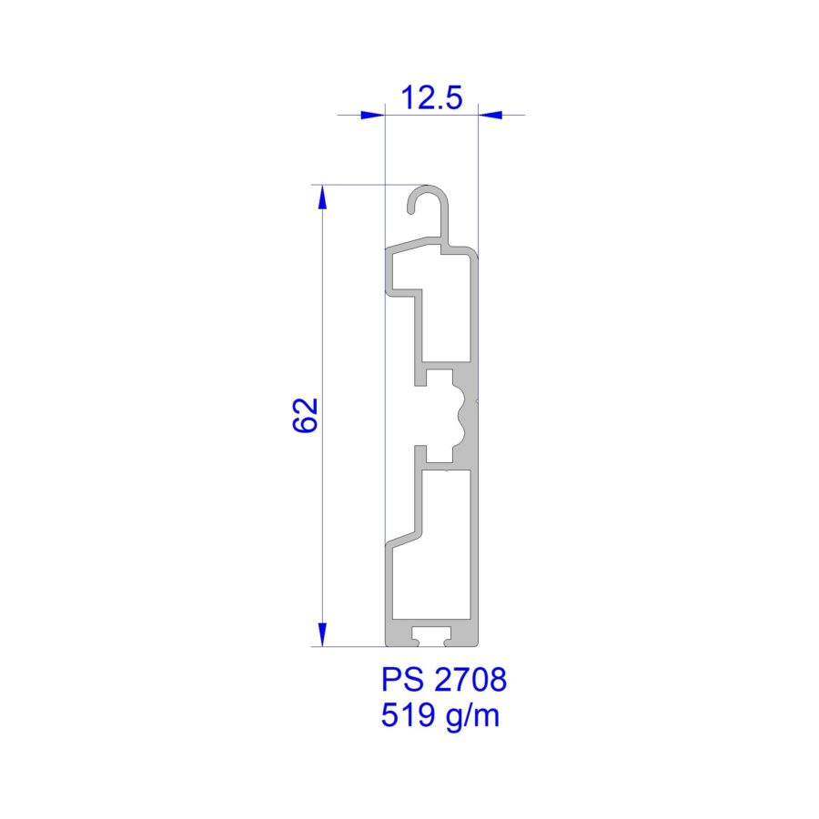 Aluveneta PS2708 Profili per tapparelle e guide