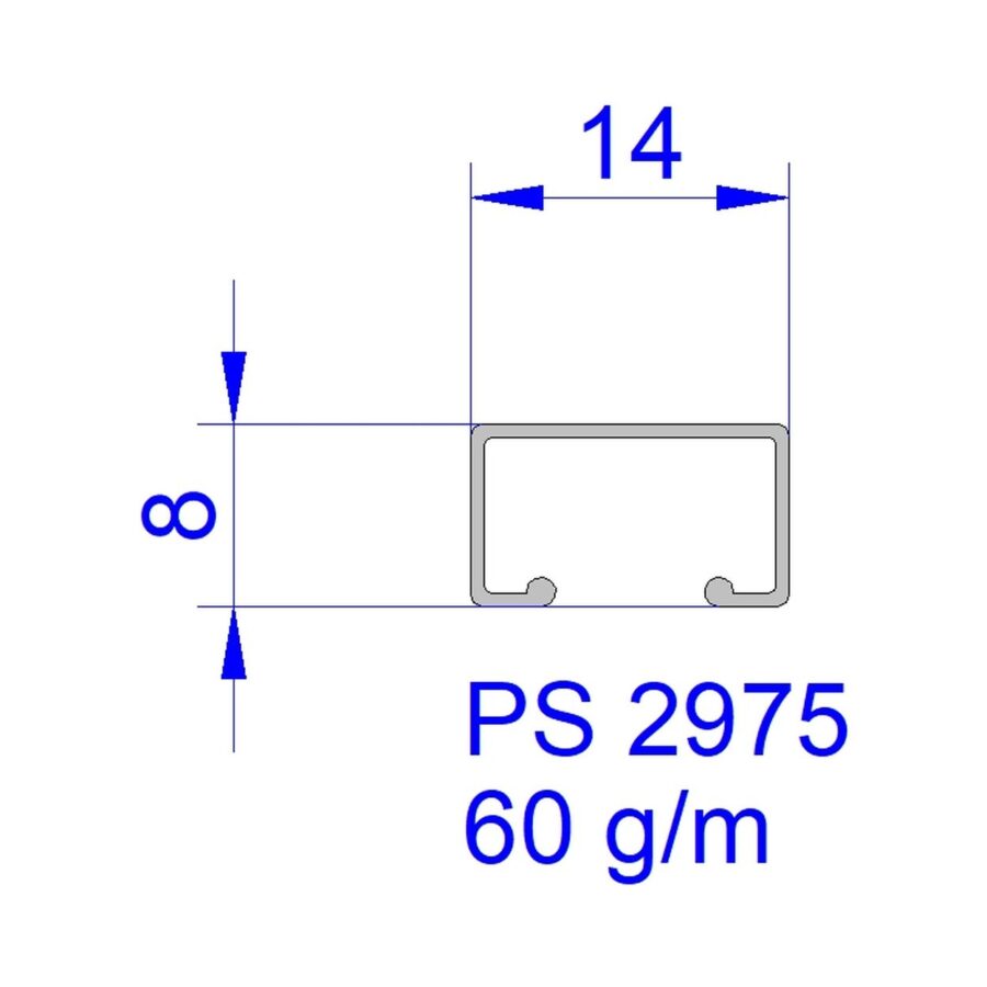 Aluveneta PS2975 Profili per tende interne