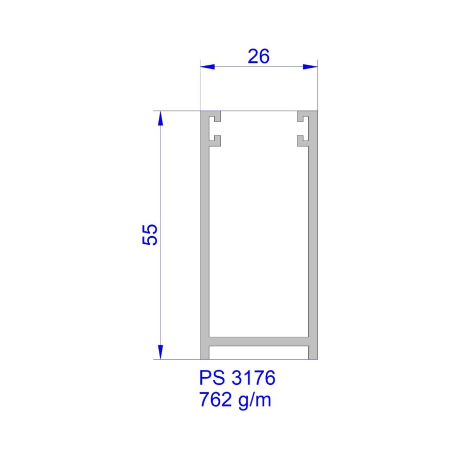 Aluveneta PS3176 Profili per tapparelle e guide