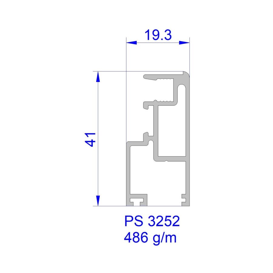 Aluveneta PS3252 Profili per zanzariere a battente