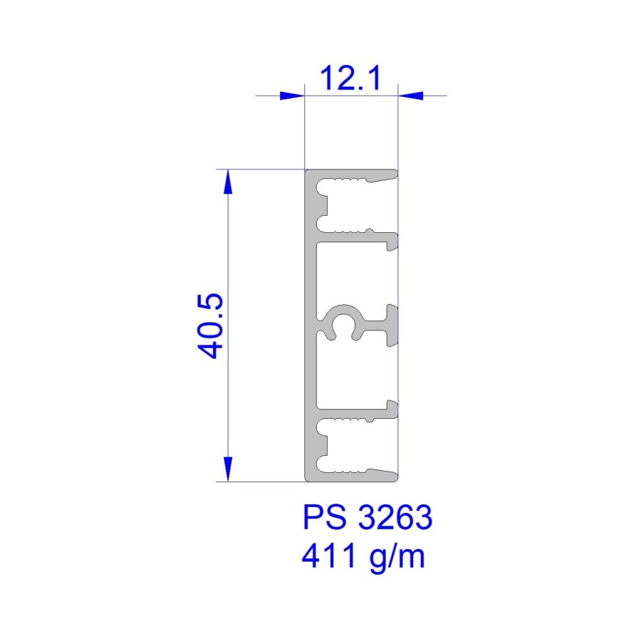 Aluveneta PS3263 Profili per zanzariere a battente
