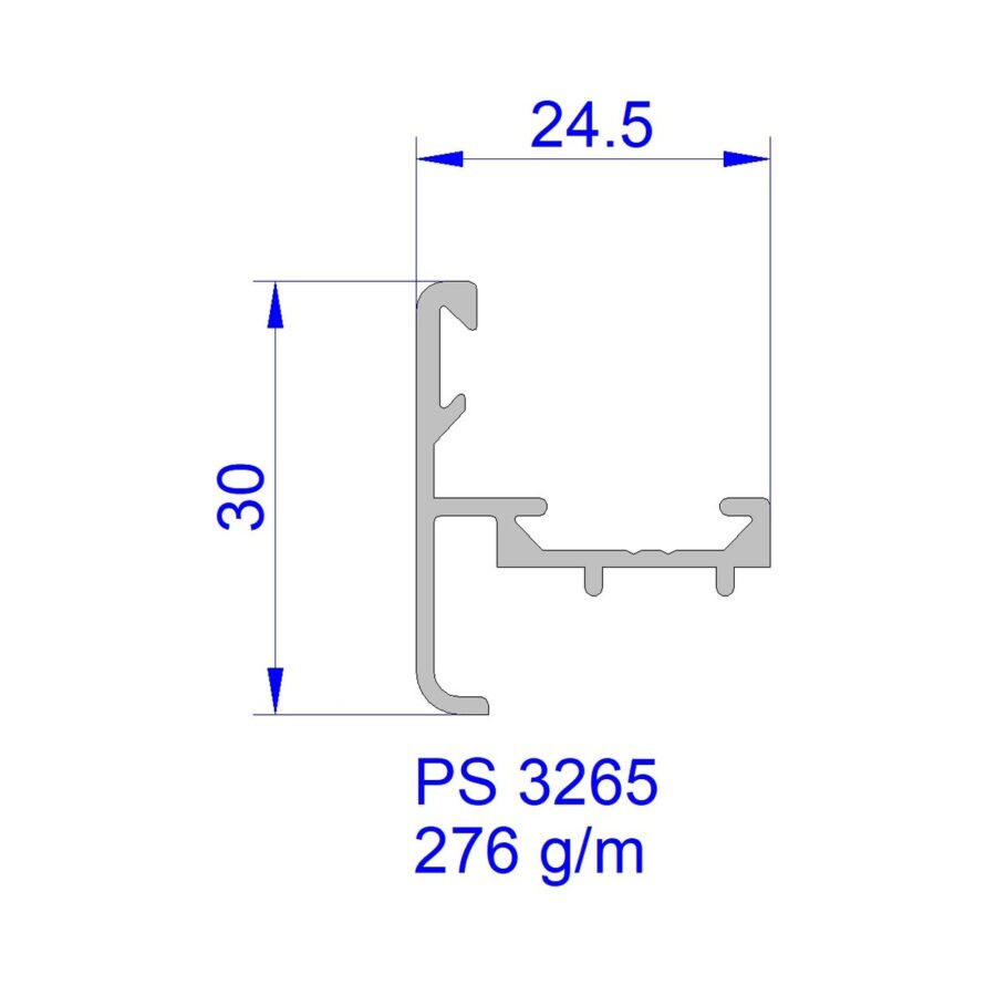 Aluveneta PS3265 Profili per zanzariere a battente