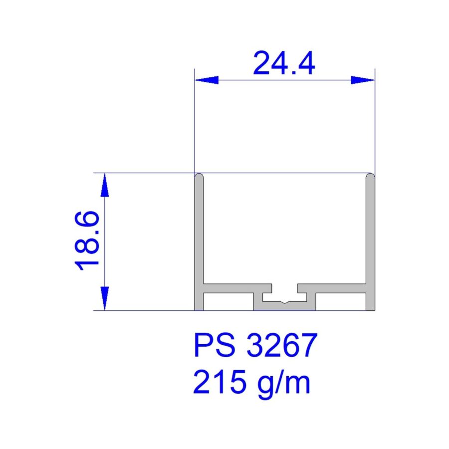 Aluveneta PS3267 Profili per zanzariere a battente
