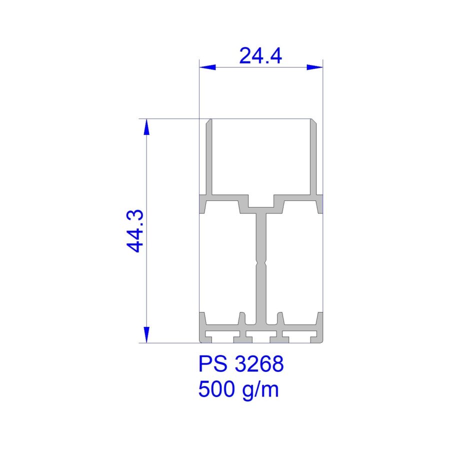 Aluveneta PS3268 Profili per zanzariere a battente