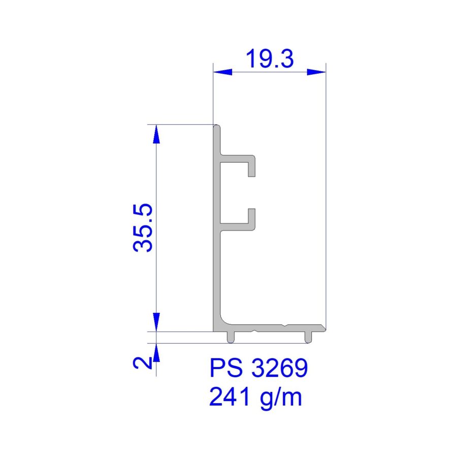 Aluveneta PS3269 Profili per zanzariere a battente