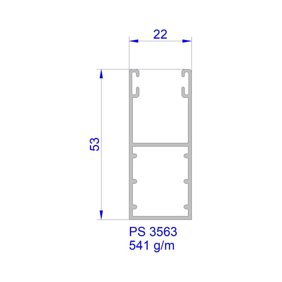 Aluveneta PS3563 Profili per tapparelle e guide