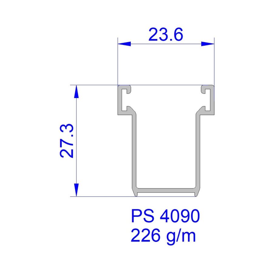 Aluveneta PS4090 Profili per tapparelle e guide