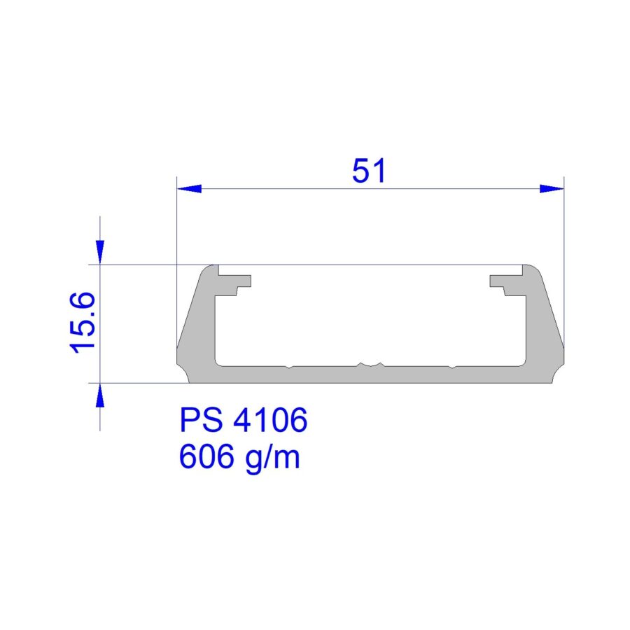 Aluveneta PS4106 Profili per parapetti corrimano e recinzioni
