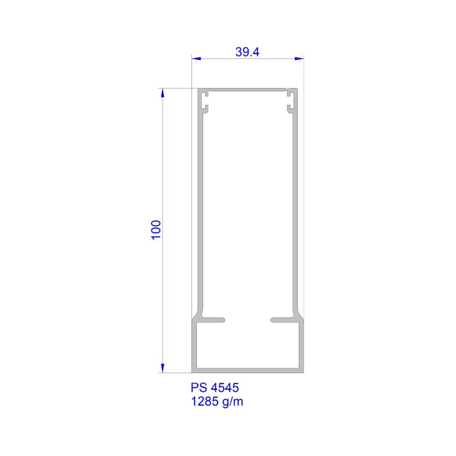 Aluveneta PS4545 Profili vari per tende