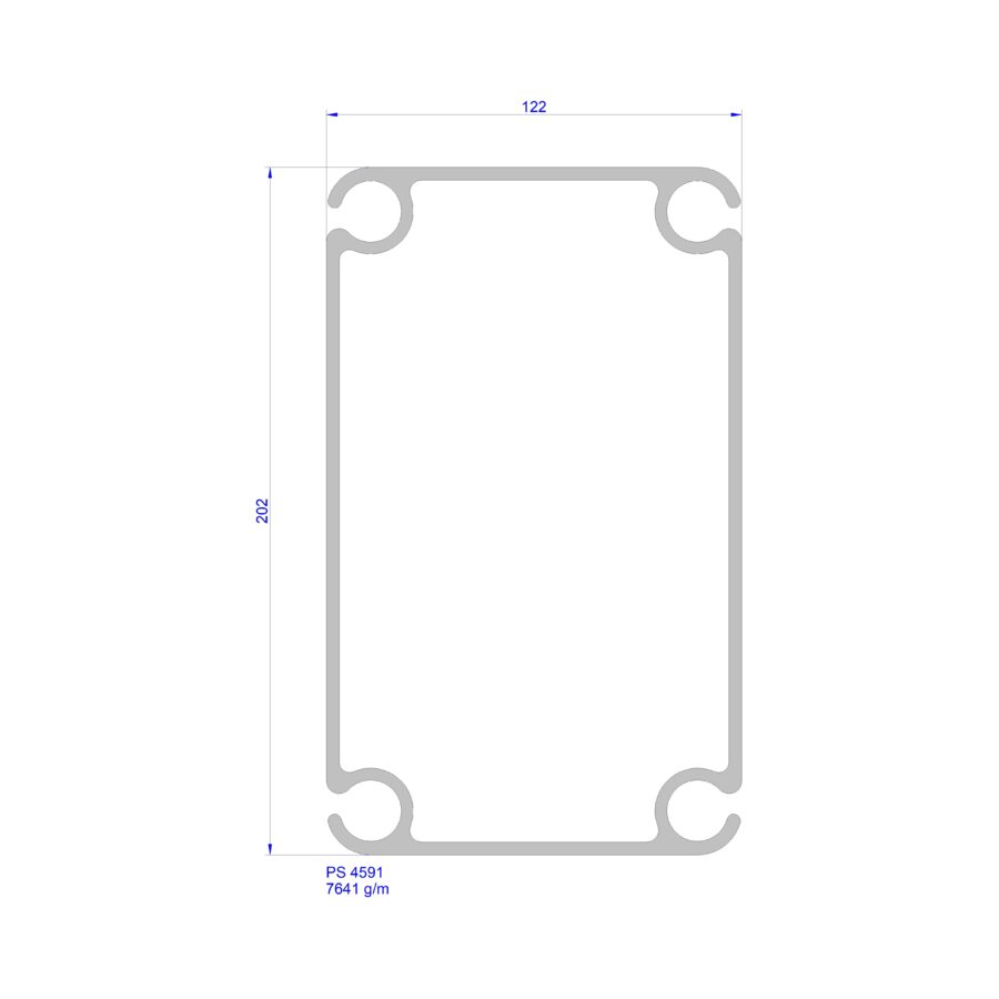 Aluveneta PS4591 Profili per capannoni mobili