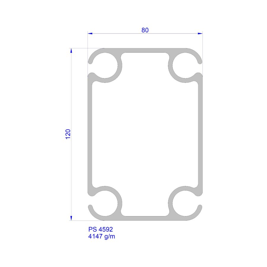 Aluveneta PS4592 Profili per capannoni mobili