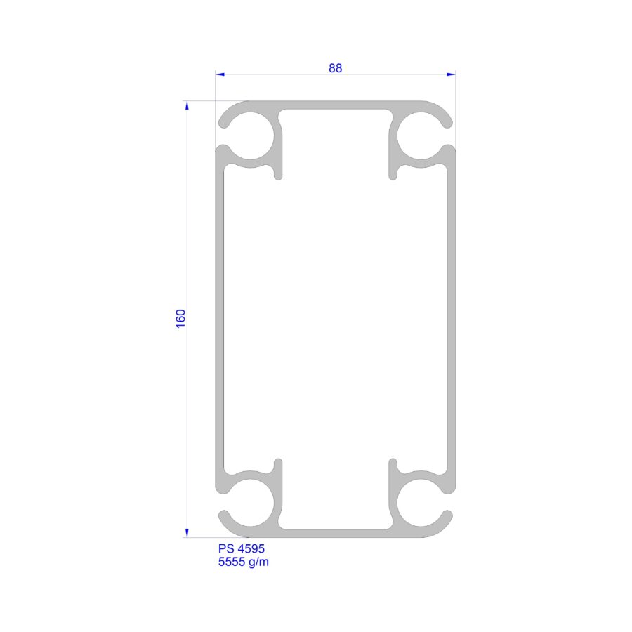 Aluveneta PS4595 Profili per capannoni mobili