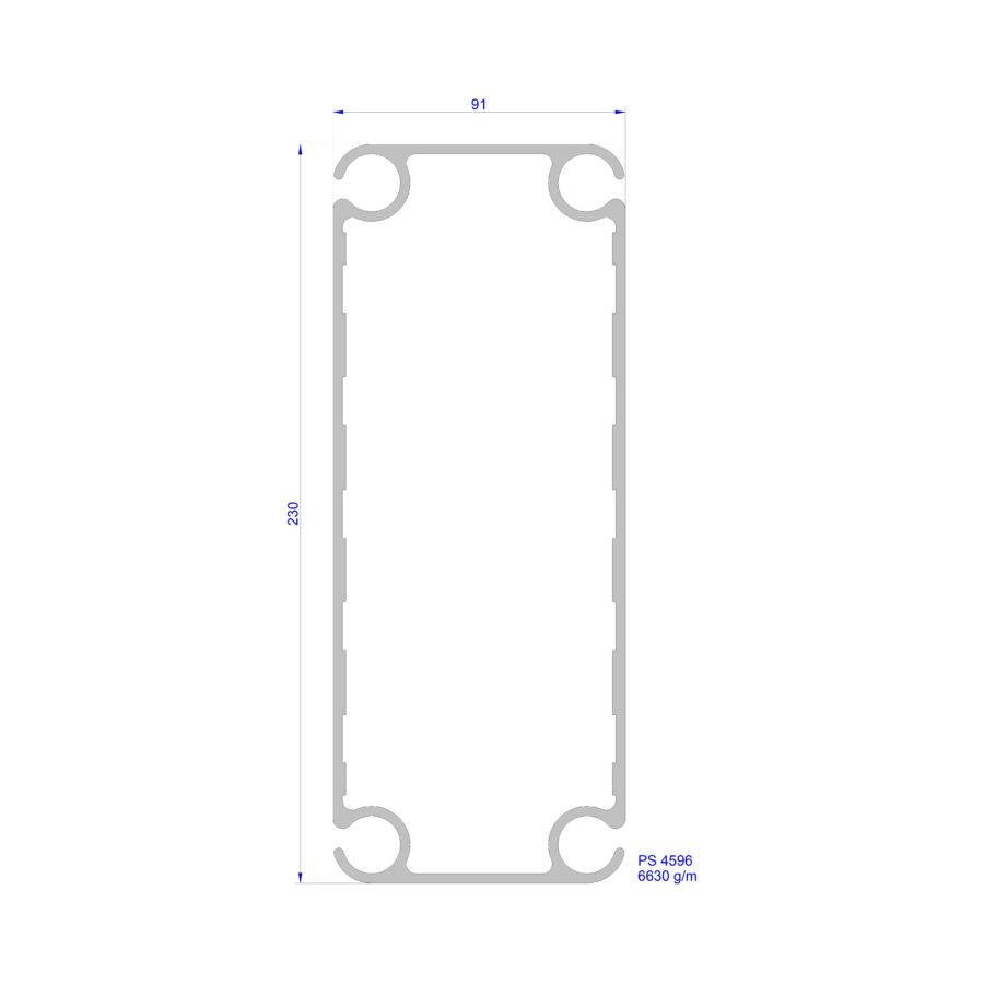 Aluveneta PS4596 Profili per capannoni mobili