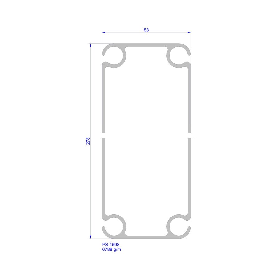 Aluveneta PS4598 Profili per capannoni mobili