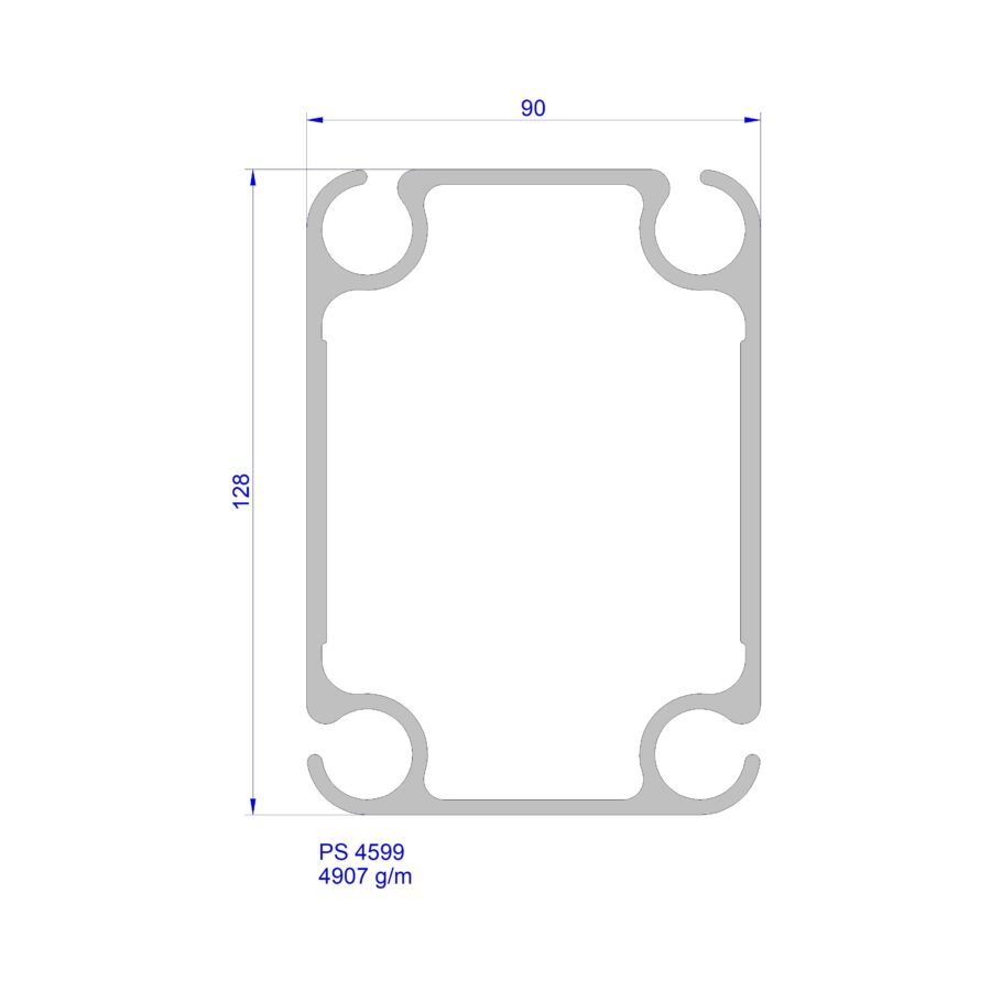 Aluveneta PS4599 Profili per capannoni mobili
