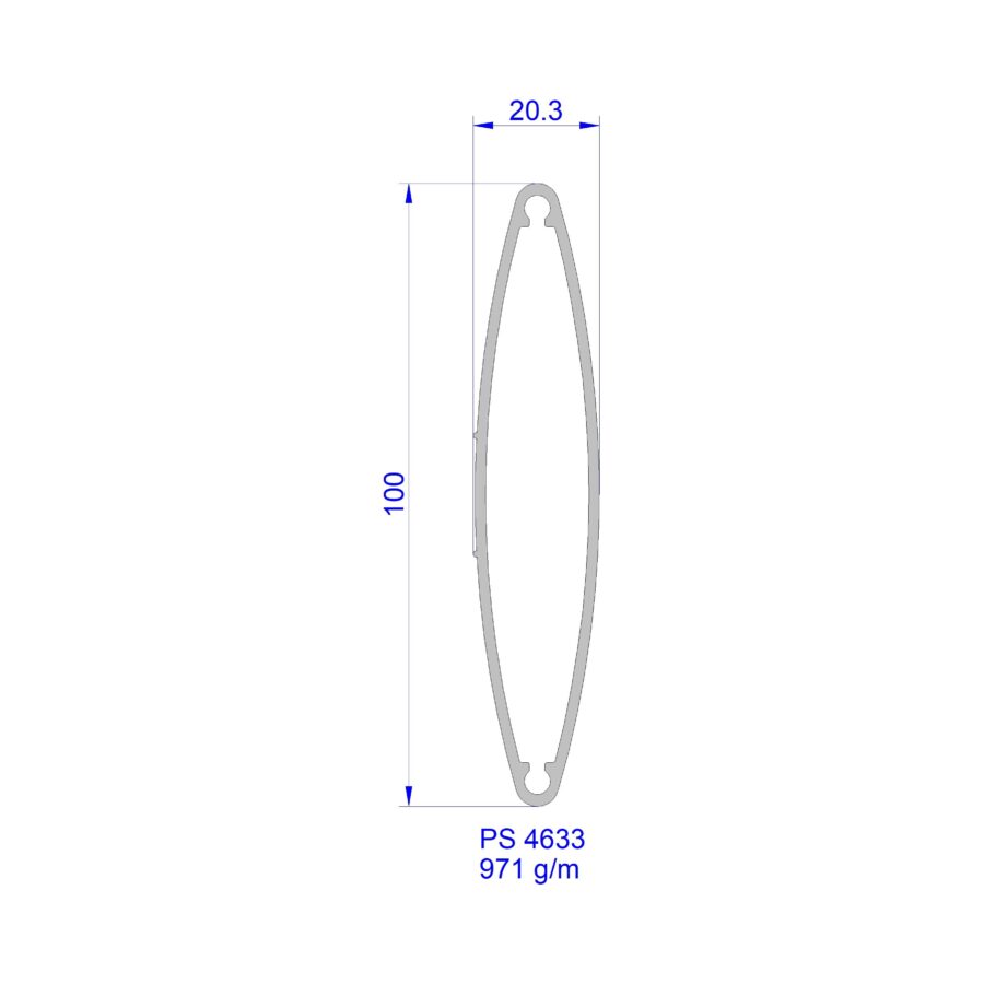 Aluveneta PS4633 Profili per frangisole e grigliati