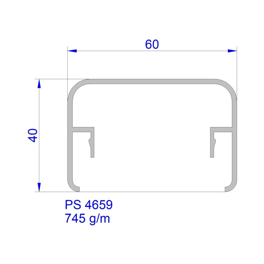 Aluveneta PS4659 Profili per parapetti corrimano e recinzioni