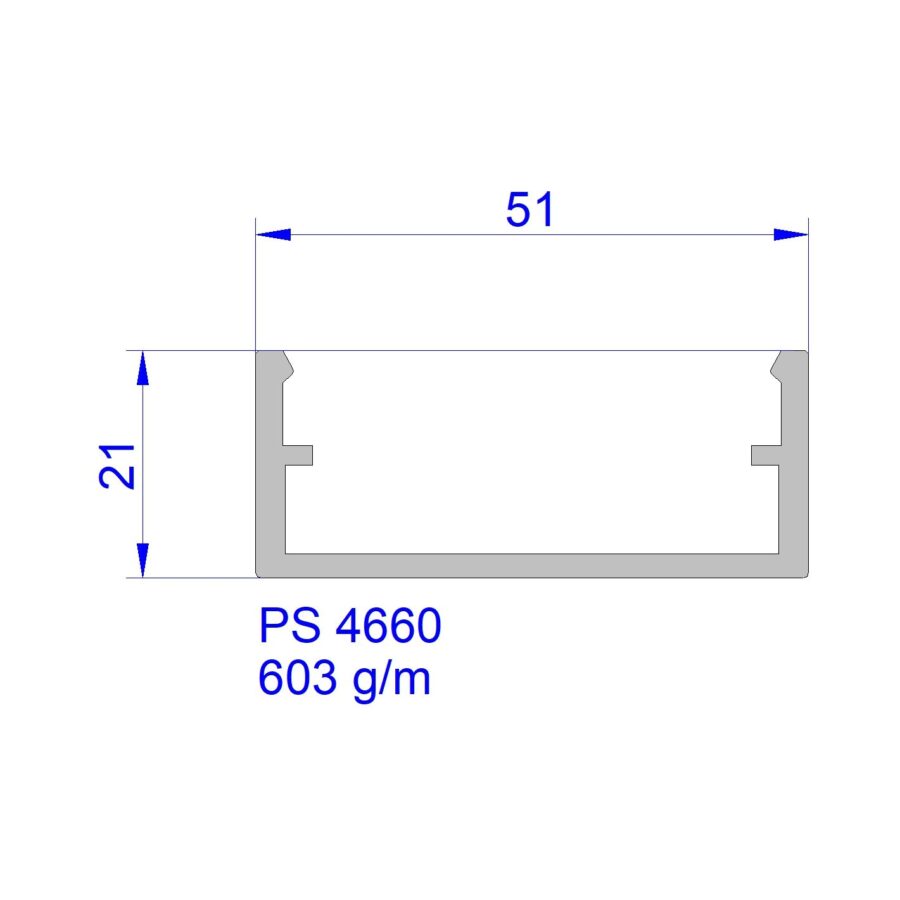 Aluveneta PS4660 Profili per parapetti corrimano e recinzioni