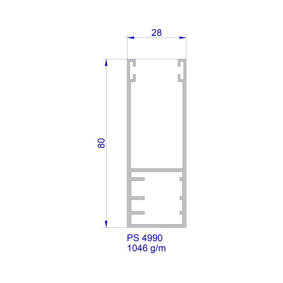 Aluveneta PS4990 Profili per tapparelle e guide