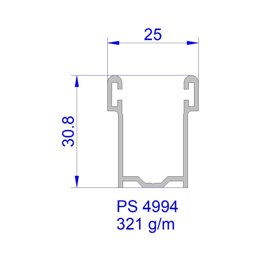 Aluveneta PS4994 Profili per tapparelle e guide