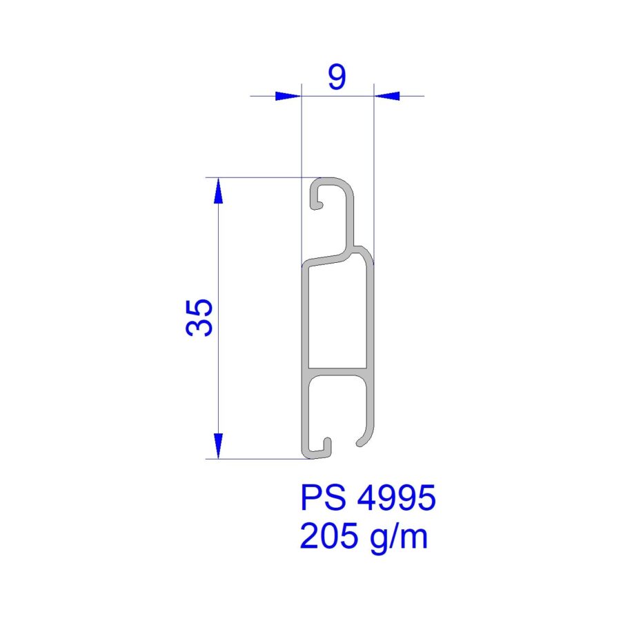 Aluveneta PS4995 Profili per tapparelle e guide