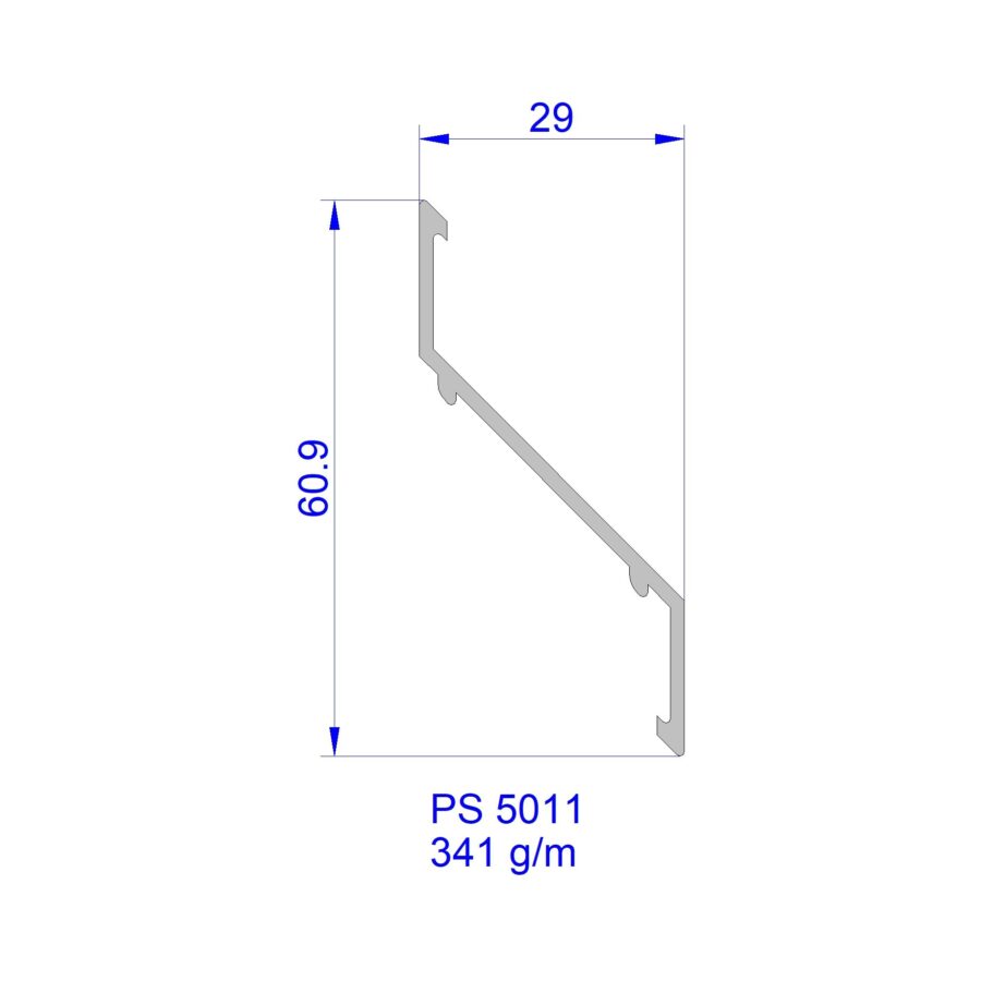 Aluveneta PS5011 Profili per frangisole e grigliati