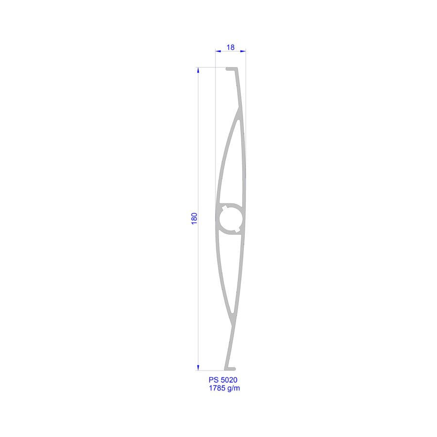 Aluveneta PS5020 Profili per frangisole e grigliati