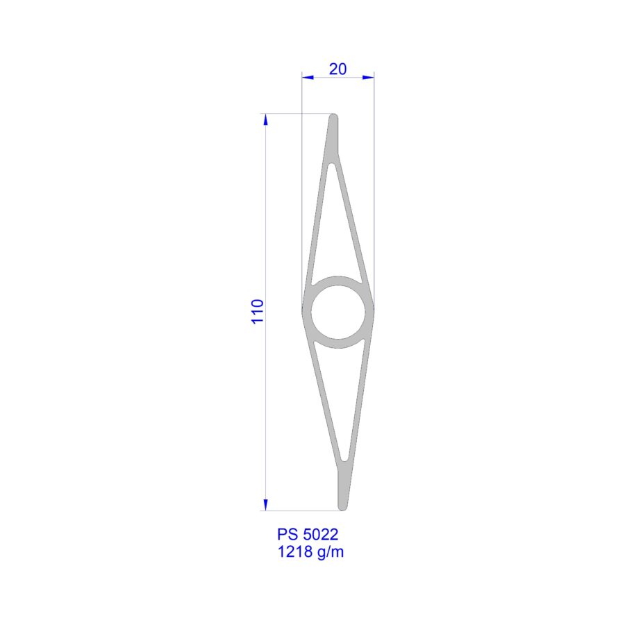 Aluveneta PS5022 Profili per frangisole e grigliati