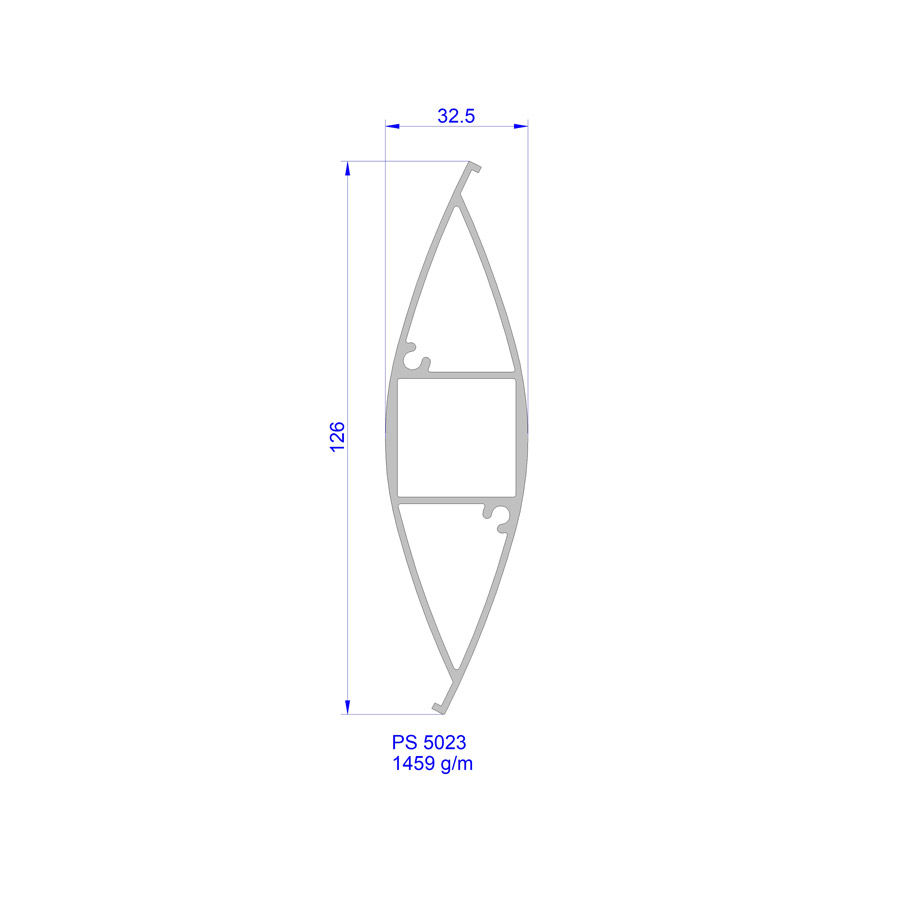 Aluveneta PS5023 Profili per frangisole e grigliati