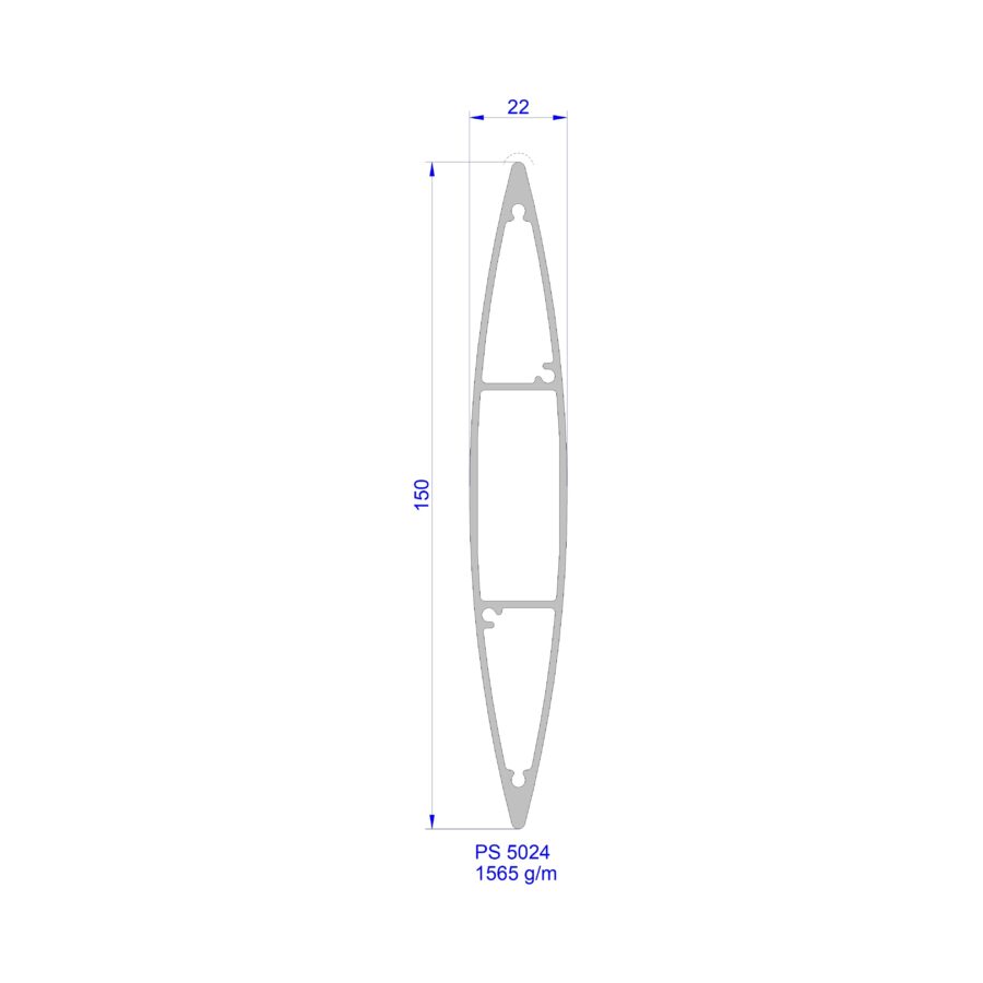 Aluveneta PS5024 Profili per frangisole e grigliati