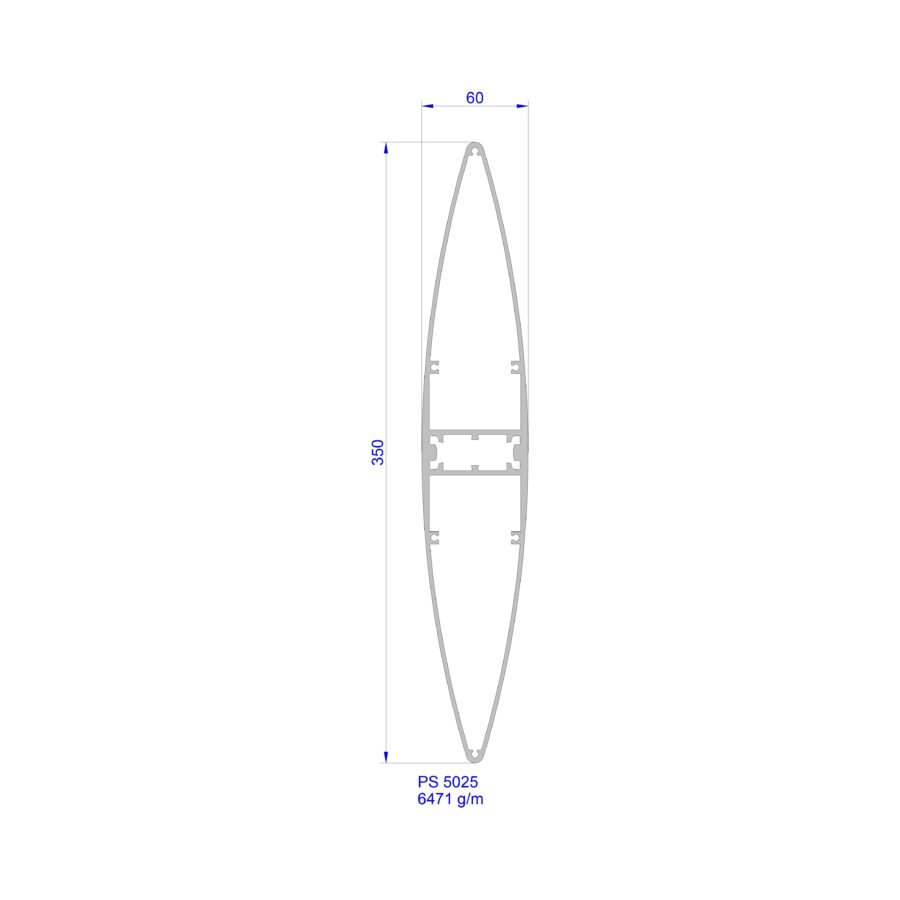 Aluveneta PS5025 Profili per frangisole e grigliati