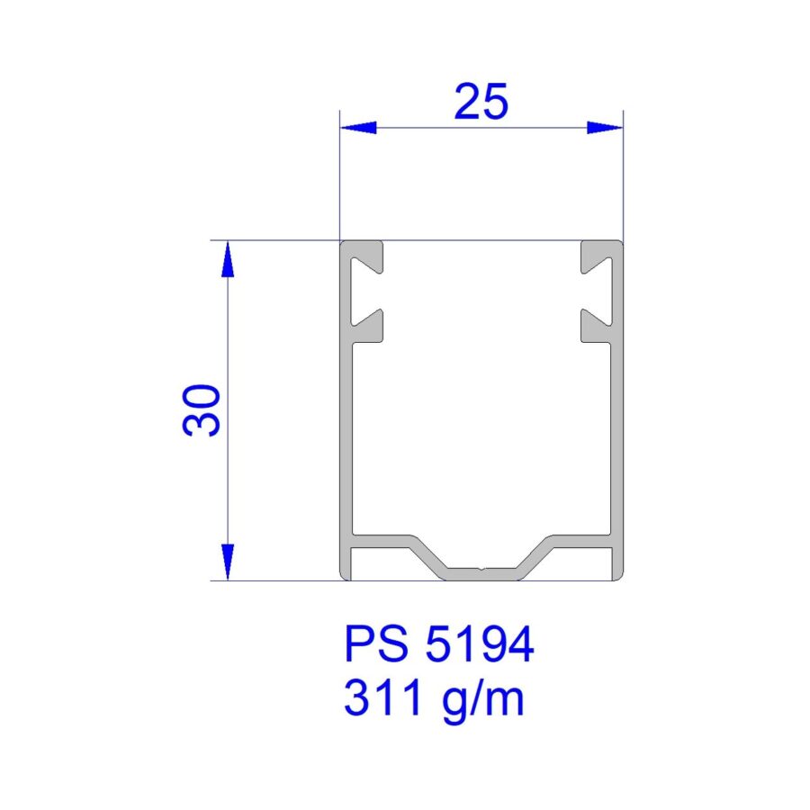 Aluveneta PS5194 Profili per tapparelle e guide