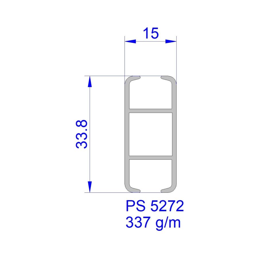 Aluveneta PS5272 Profili per tende interne