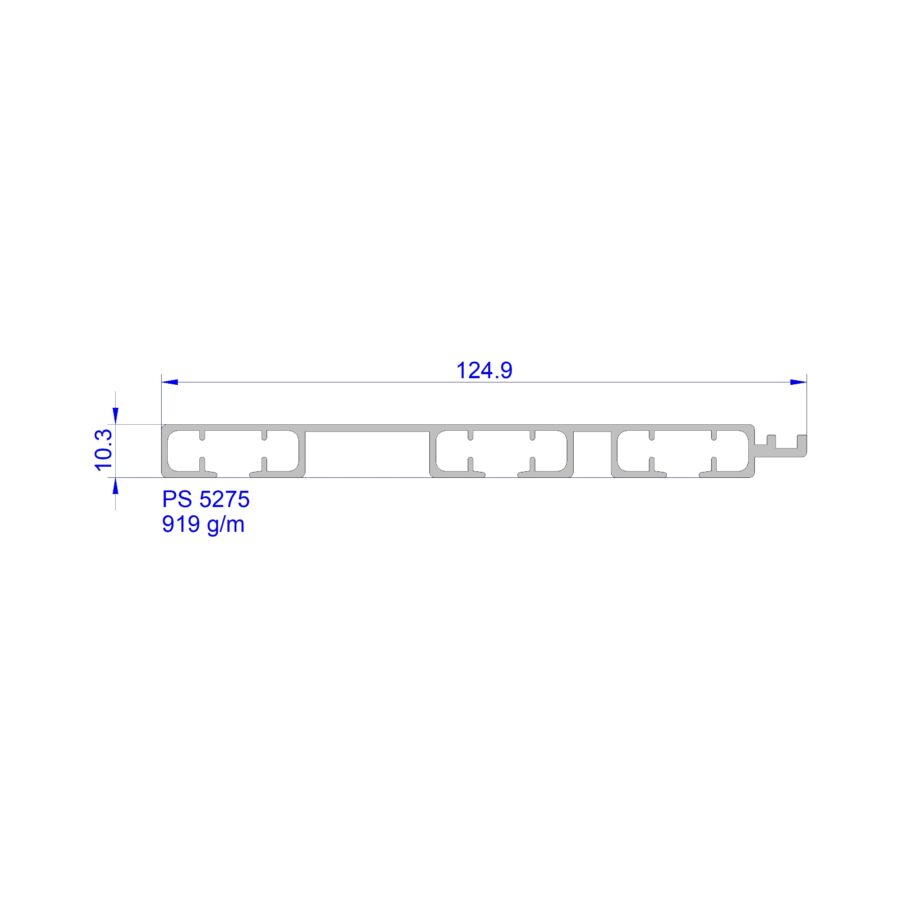 Aluveneta PS5275 Profili per tende interne